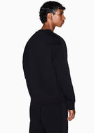 Felpa con logo girocollo in misto cotone Nera XM001296 AF10818 UC001 ARMANI EXCHANGE 