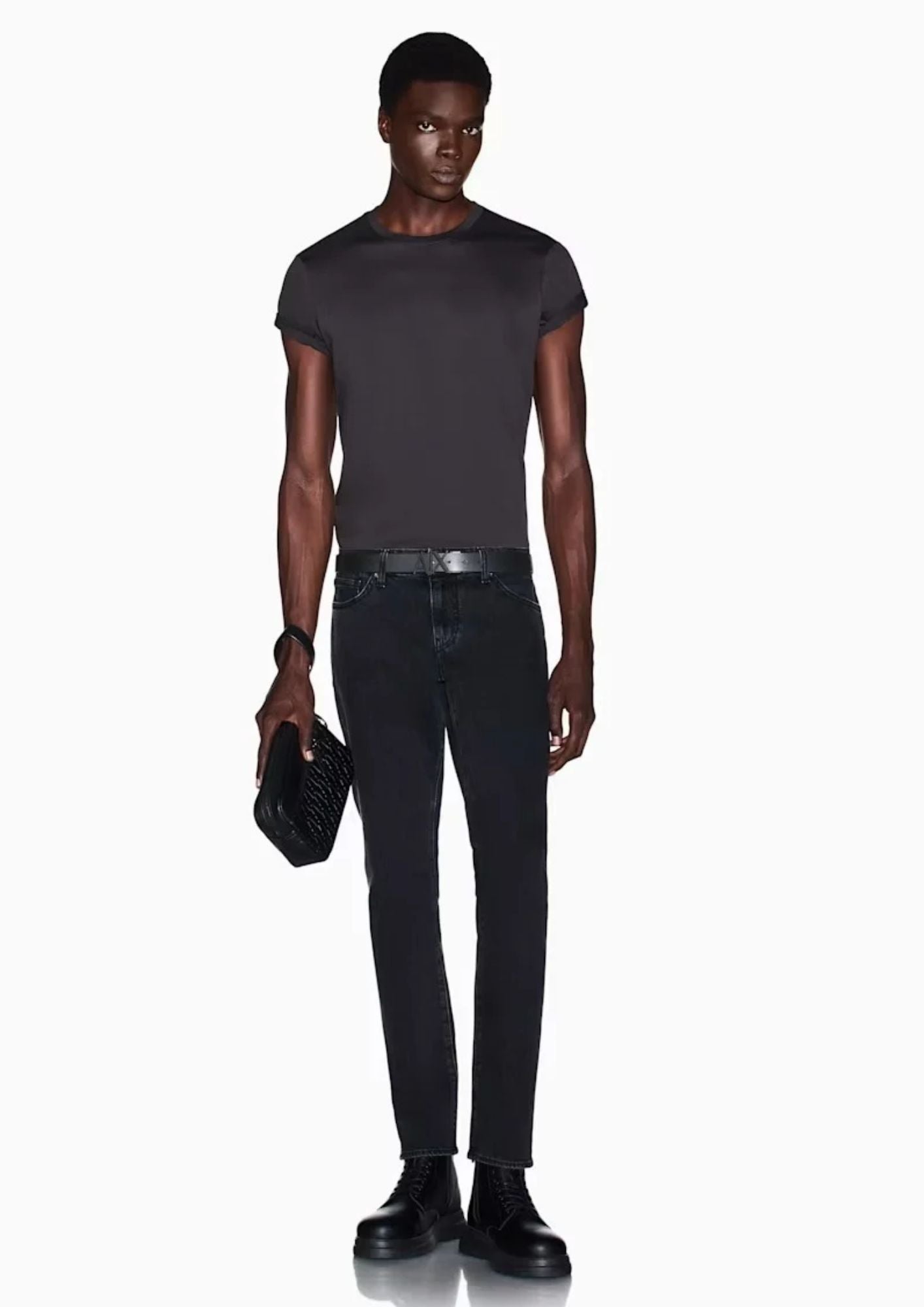 Jeans 5 tasche Skinny fit in denim di cotone stretch Grigio Scuro XM001512 AF25539 M8001 ARMANI EXCHANGE 