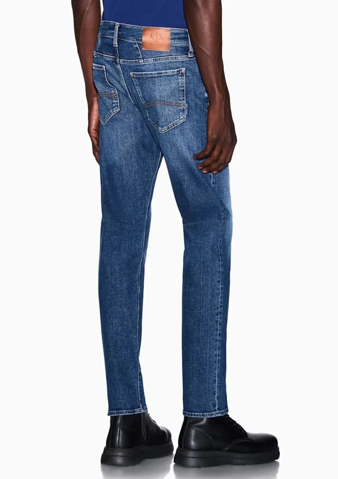 Pantalone cinque tasche Skinny in denim di cotone stretch Dark Blu Denim XM001512 AF25551 MB010 ARMANI EXCHANGE 