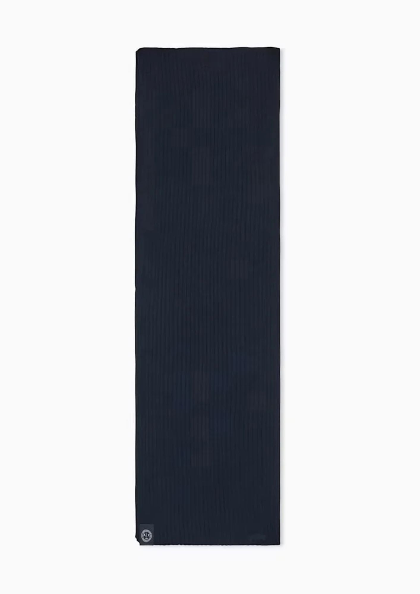 Sciarpa a costine in misto lana e cotone con patch logo Deep Navy XM001535 AF14008 UB101 ARMANI EXCHANGE 