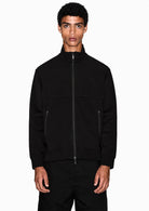 Giubbino full zip in cotone con collo alto Essential Nera XM001564 AF10818 UC001 ARMANI EXCHANGE 