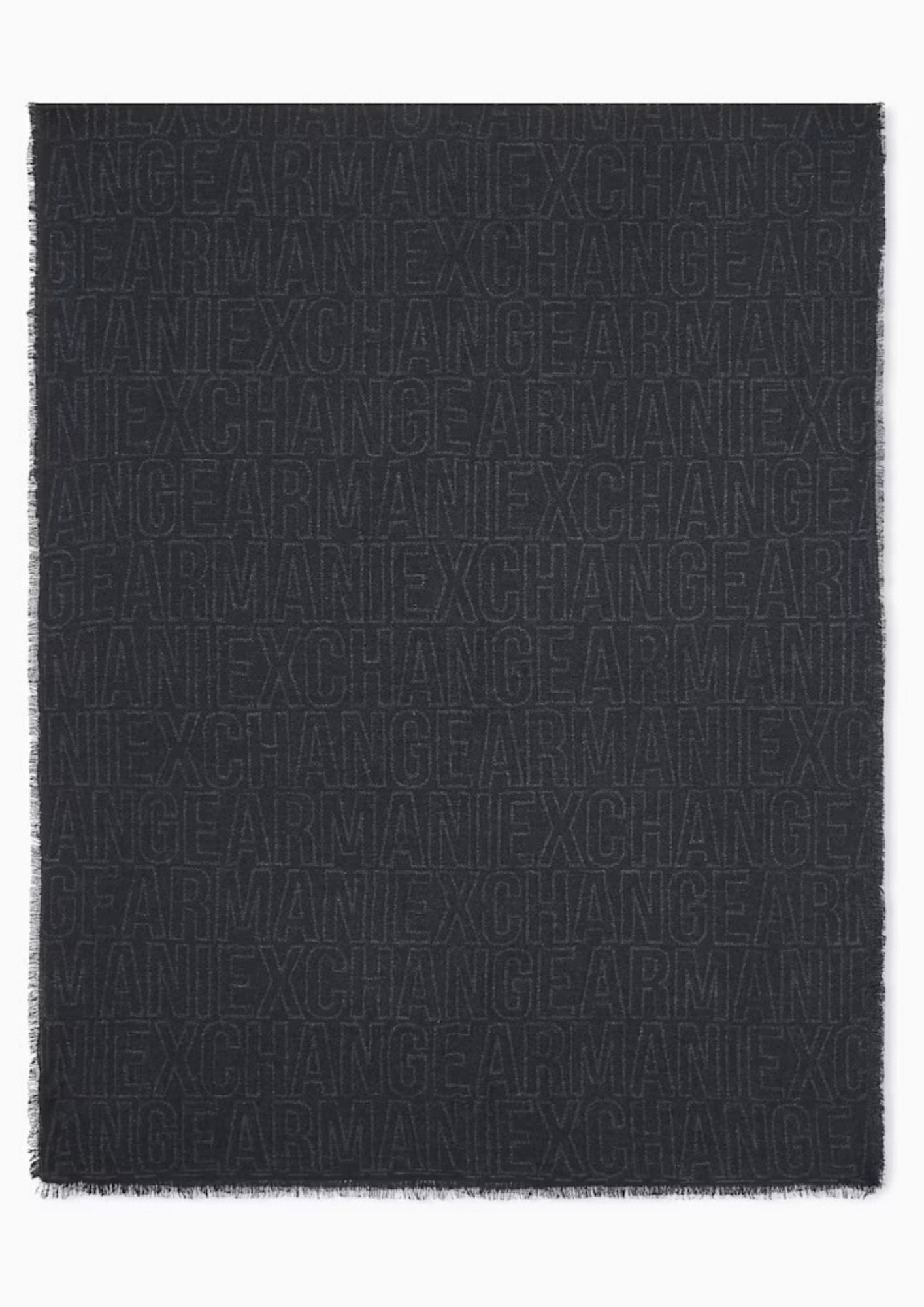 Sciarpa jacquard in cotone e viscosa con logo Nera XM001714 AF17470 FC361 ARMANI EXCHANGE 