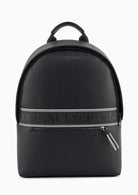 Zaino con logo a rilievo e tasca frontale con zip Nero XM002609 AF22662 UC001 ARMANI EXCHANGE 