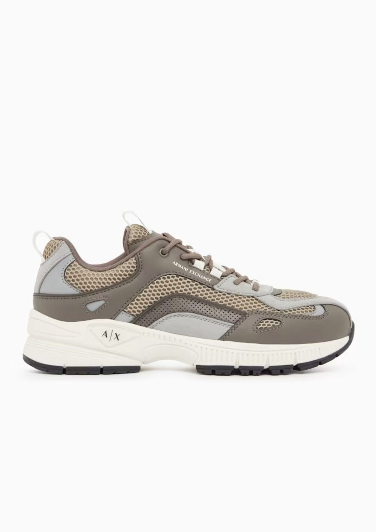 Sneaker da running in mesh e microsuede con suola in gomma Beige Falcon XM002623 AF22829 M6466 ARMANI EXCHANGE 