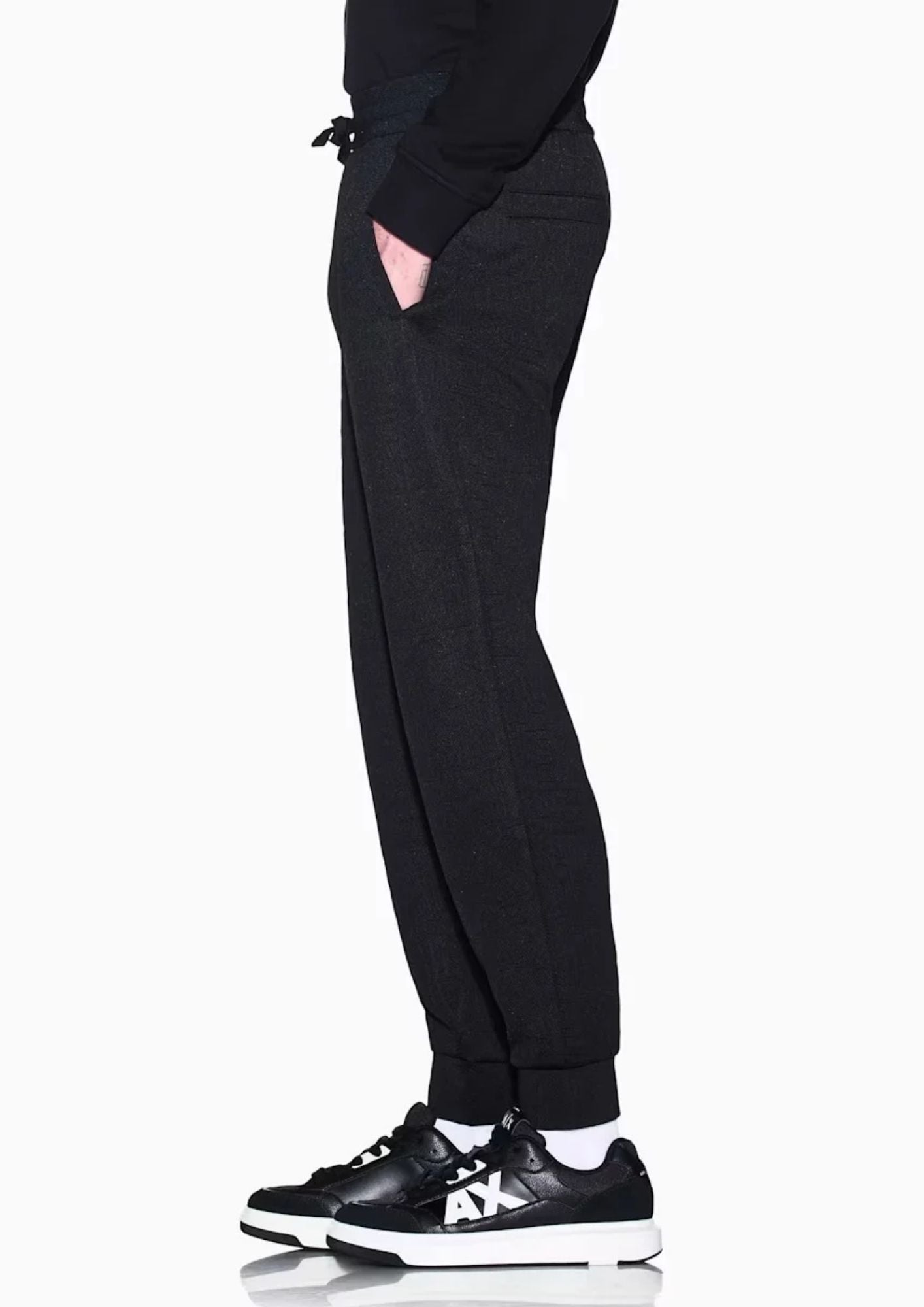 Pantaloni a vestibilità regular in jersey jacquard stretch Neri XM002907 AF21862 UC001 ARMANI EXCHANGE 