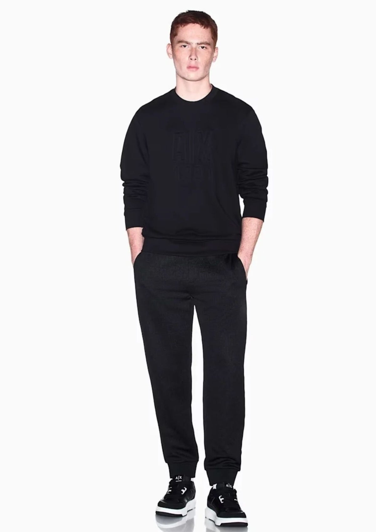 Pantaloni a vestibilità regular in jersey jacquard stretch Neri XM002907 AF21862 UC001 ARMANI EXCHANGE 
