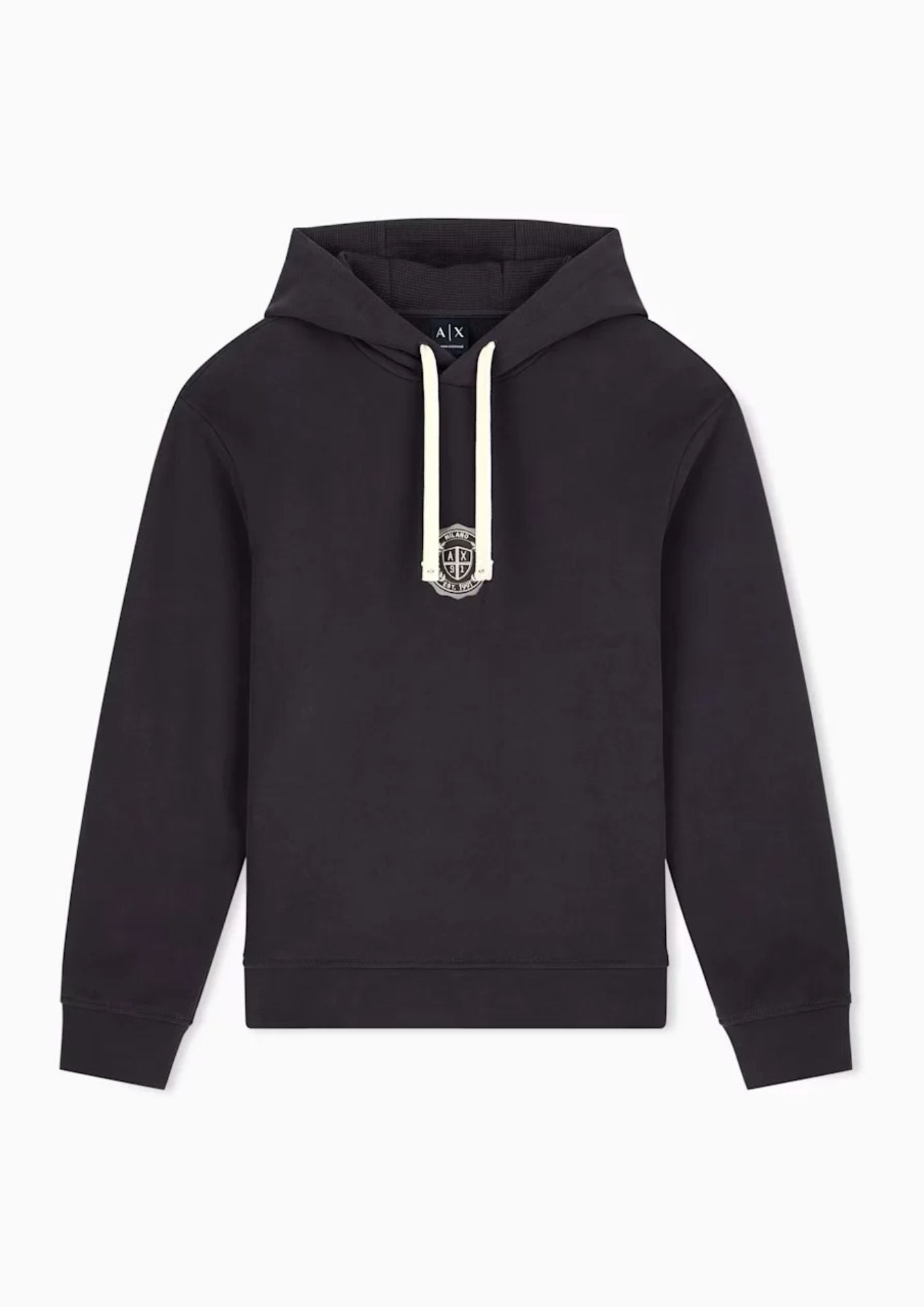 Felpa Crossover in cotone con cappuccio e logo Grigia XM002912 AF26047 U8128 ARMANI EXCHANGE 