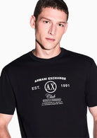 T-shirt vestibilità regular in jersey di cotone Nera XM003067 AF10358 UC001 ARMANI EXCHANGE 