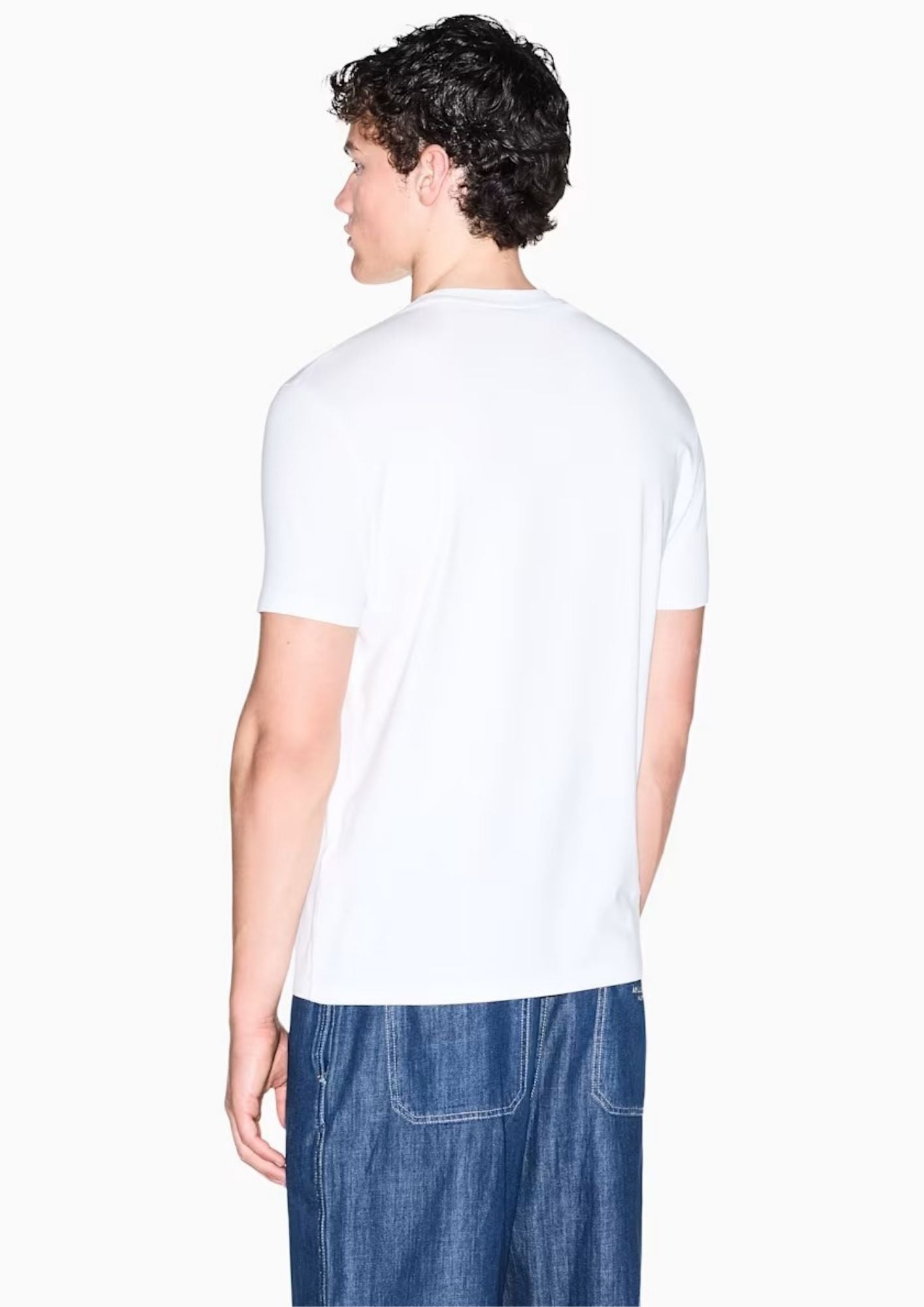 T-shirt a taglio slim in jersey di cotone stretch Bianca XM003141 AF26650 U0009 ARMANI EXCHANGE 