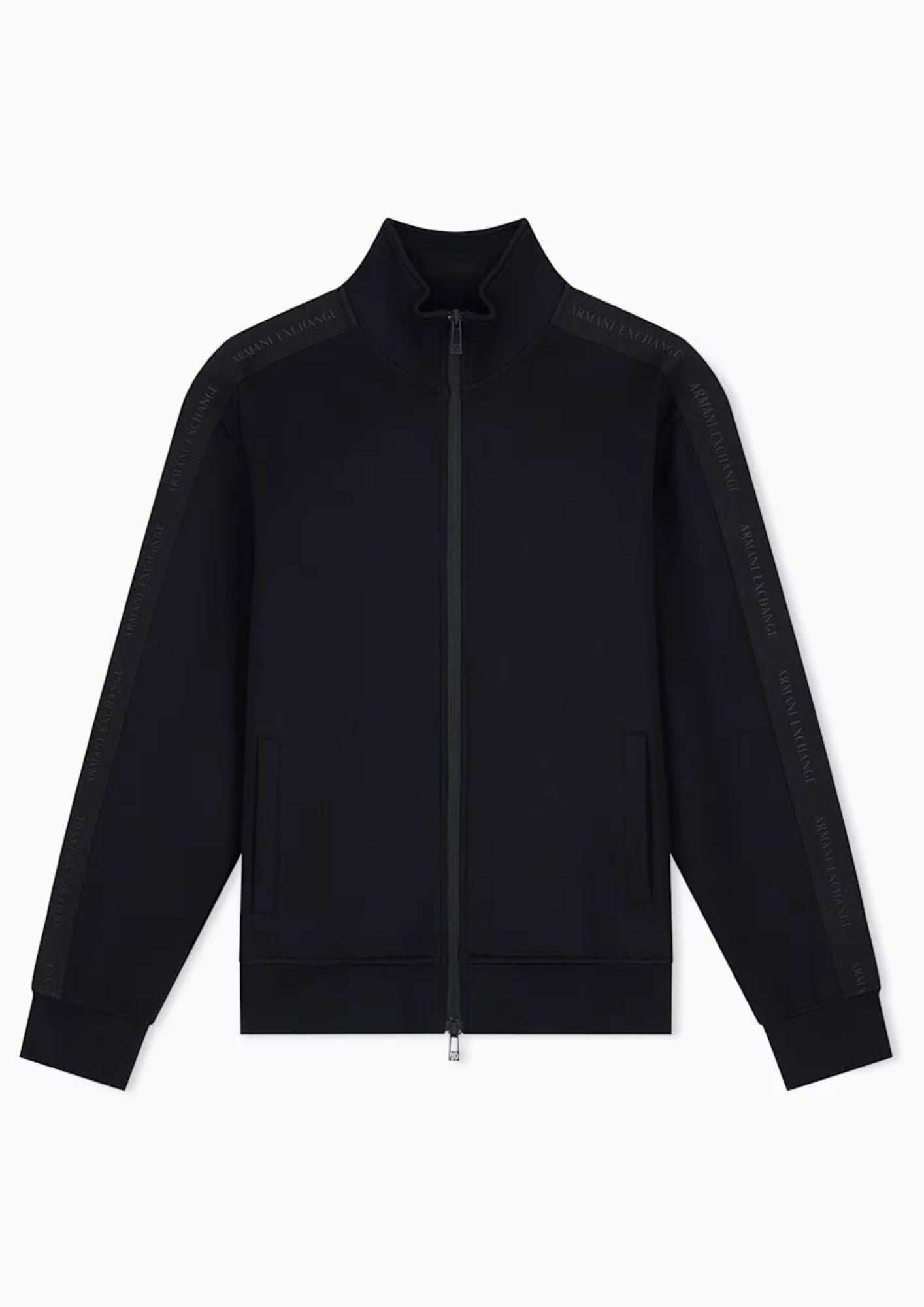 Felpa regular fit in jersey accoppiato di cotone stretch Nero XM003144 AF13047 UC001 ARMANI EXCHANGE 