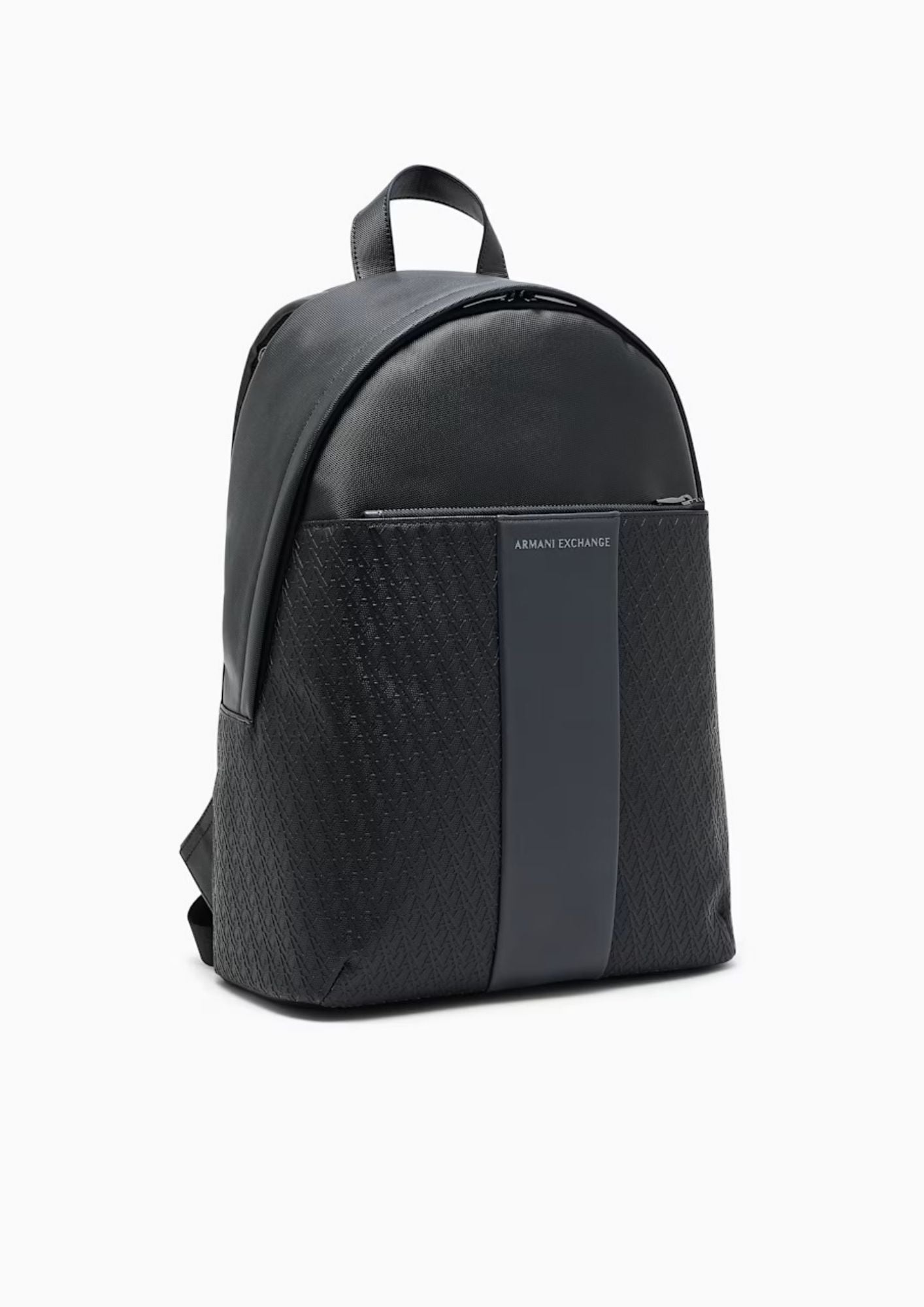 Zaino con banda a contrasto con logo e tasca frontale Nero Acciaio XM003173 AF26691 MC028 ARMANI EXCHANGE 