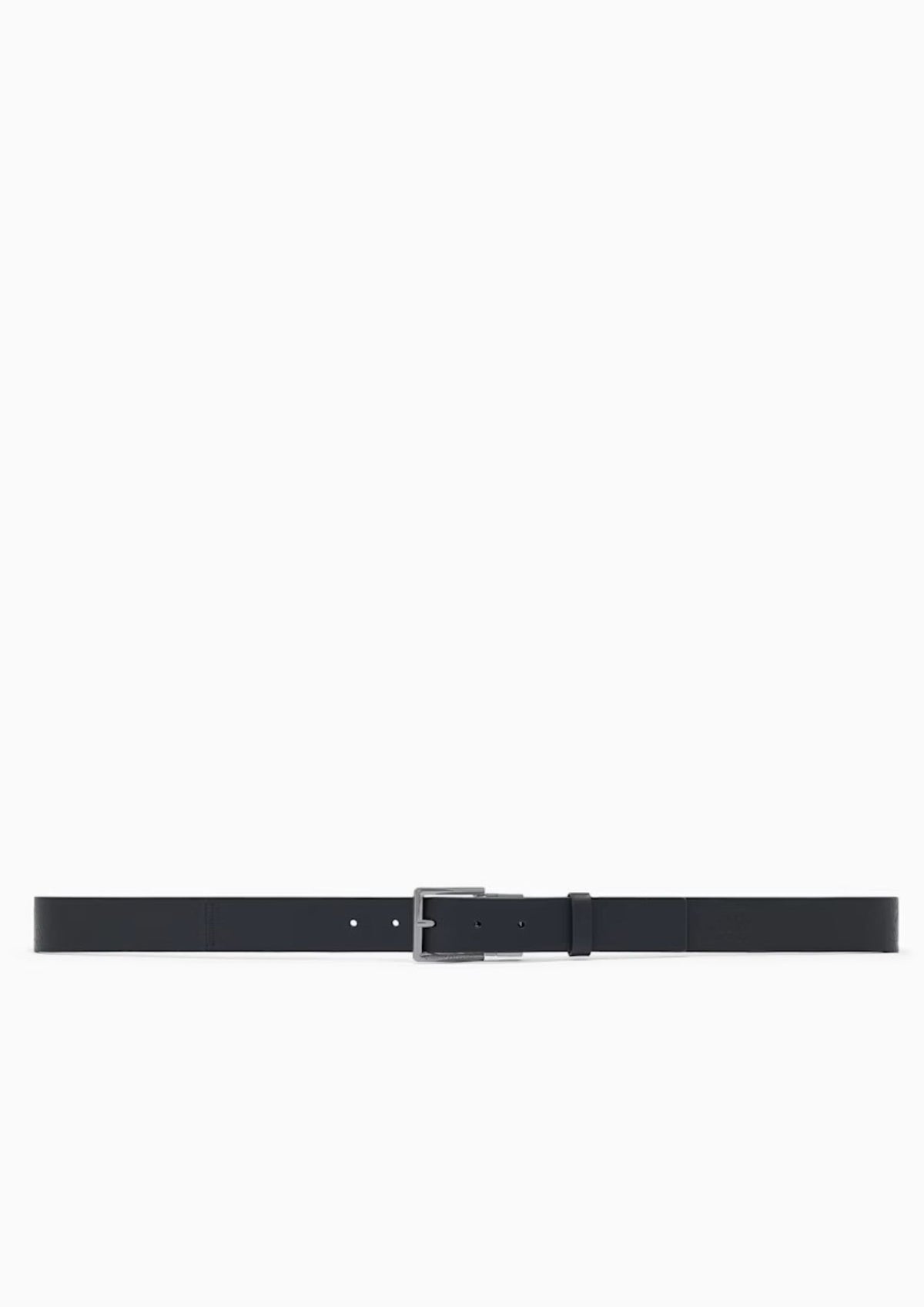Cintura regolabile in pelle con fibbia logata Nera XM003371 AF26729 MC043 ARMANI EXCHANGE 