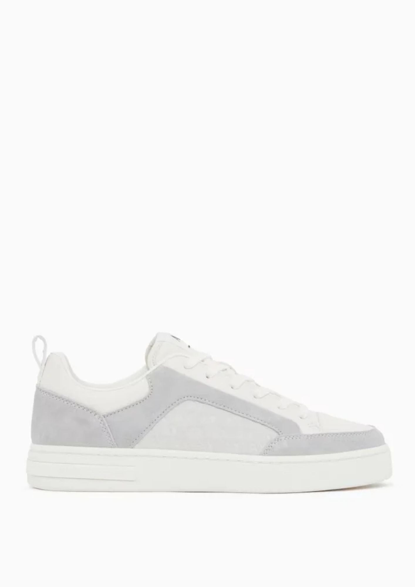 Sneakers in pelle con inserti in camoscio e motivo logo Bianche XM003388 AF27475 U0003 ARMANI EXCHANGE 