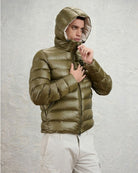 Giubbino Corto Imbottito Ovatta Termica Adams Oliva Scuro Int. Grigio Nebbia BLUC02054 5958 659EB BLAUER 