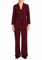 Tailleur Donna con Giacca a Portafoglio e Pantaloni a Palazzo Burgundi 4J45R000048N 29 DIANA GALLESI 