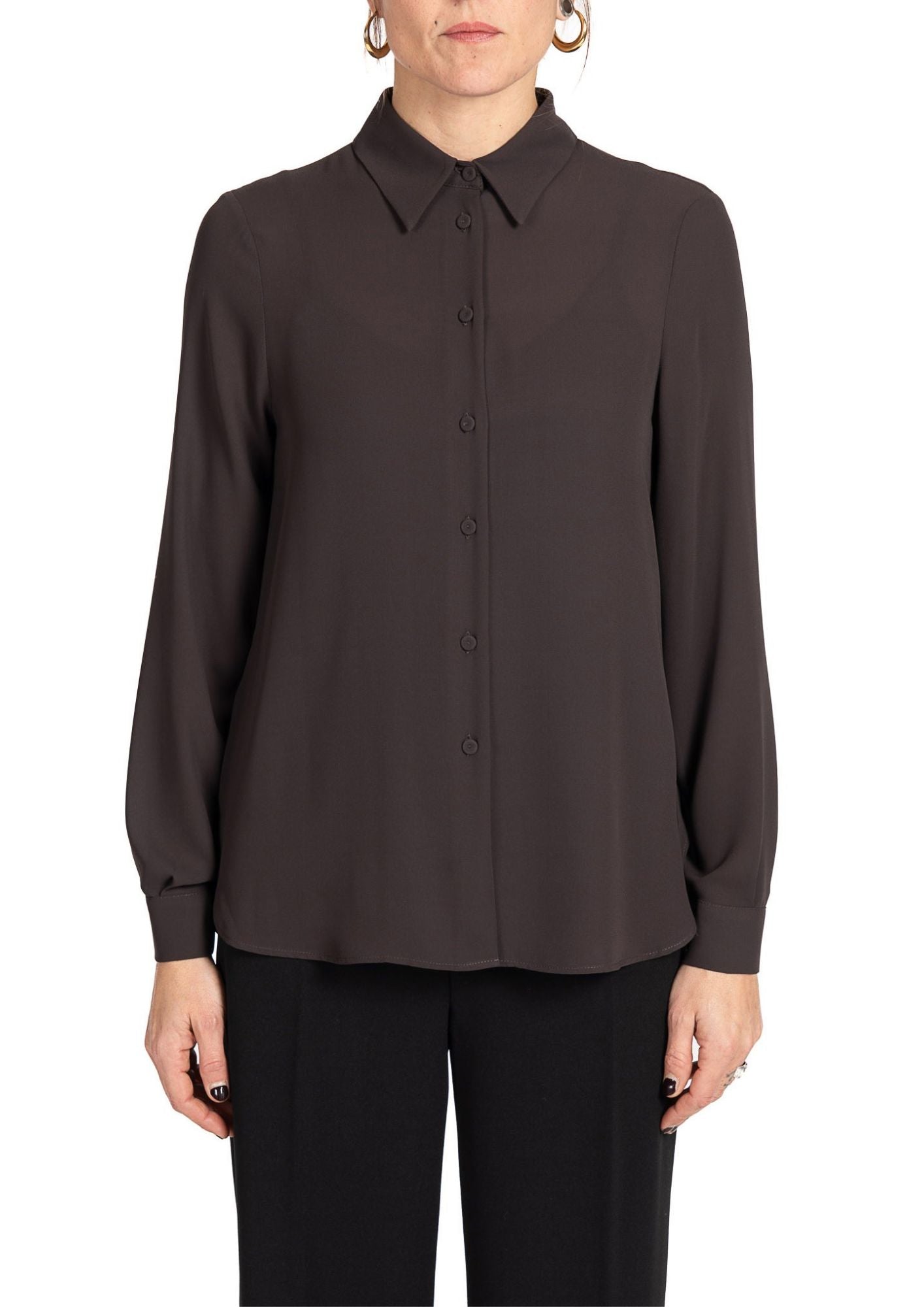 Camicia Donna con Colletto Classico Moro 5032R003196N 32 DIANA GALLESI 
