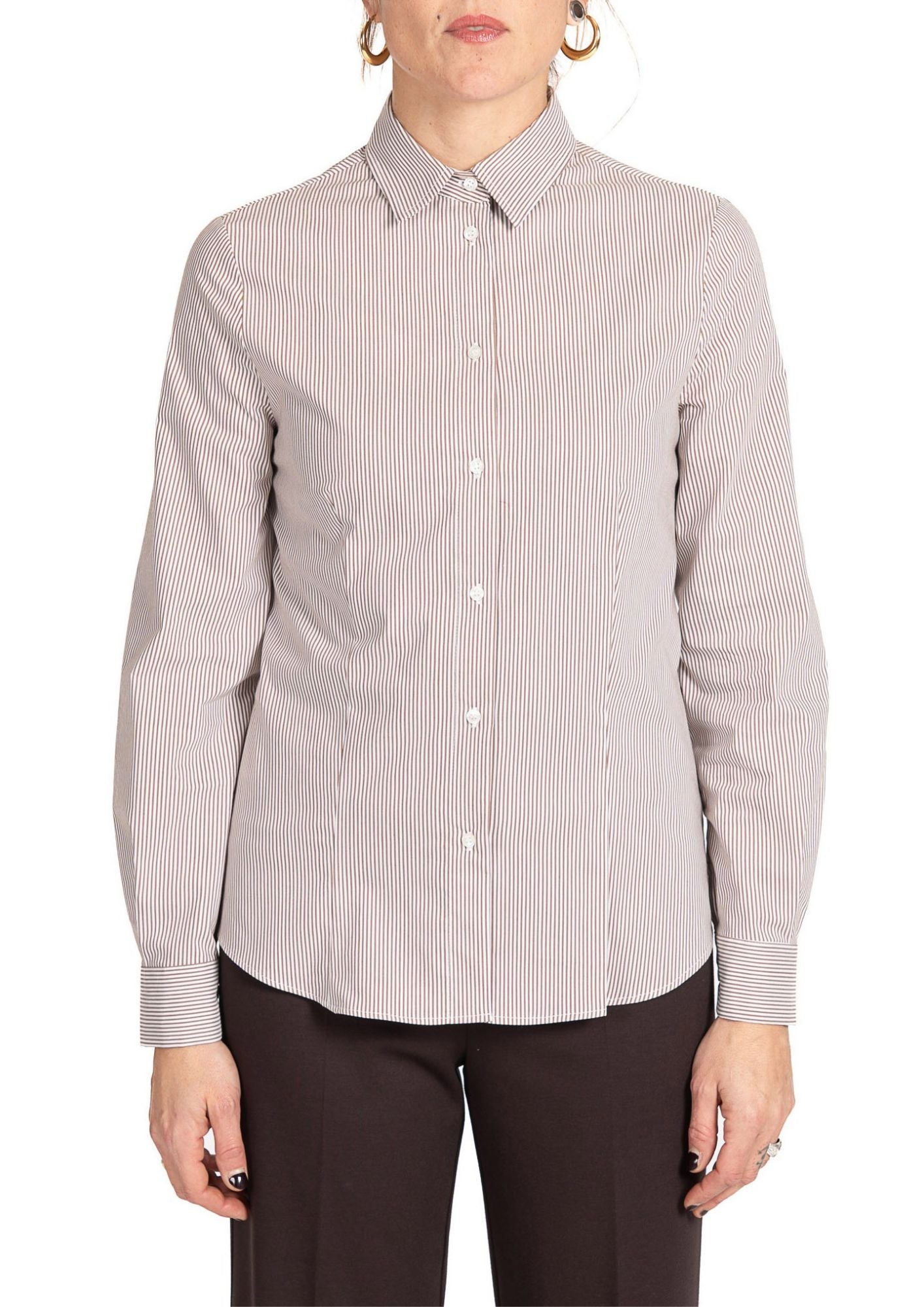 Camicia Donna Bianca a Maniche Lunghe Fantasia Pap 5233R103007N 3 DIANA GALLESI 