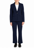Tailleur Donna con Blazer Monopetto e Pantaloni Leggermente Svasati Blu Navy 6J39R000074N 34 DIANA GALLESI 