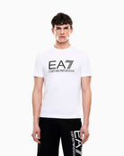T-shirt Core Identity slim fit in cotone con maxi logo Bianco 7M001412 AF22264 U0002 EA7 EMPORIO ARMANI 