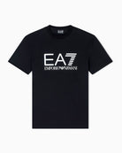 T-shirt Core Identity slim fit in cotone con maxi logo Nero 7M001412 AF22264 UC001 EA7 EMPORIO ARMANI 