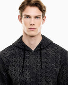 Felpa Logo Series full zip con cappuccio in misto cotone Nero 7M002206 AF12660 FC099 EA7 EMPORIO ARMANI 
