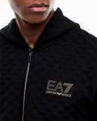 Felpa Premium Label con cappuccio e zip intera Nero 7M002247 AF26241 UC001 EA7 EMPORIO ARMANI 