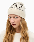 Berretto con logo jacquard e risvolto Mountain Visibility Beige 7X000006 AF11994 U1079 EA7 EMPORIO ARMANI 