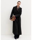 Cappotto lungo in double Grigio Scuro Melange 2625016031200 011 EMME MARELLA 