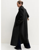 Cappotto lungo in double Grigio Scuro Melange 2625016031200 011 EMME MARELLA 