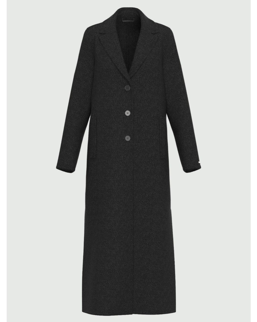 Cappotto lungo in double Grigio Scuro Melange 2625016031200 011 EMME MARELLA 