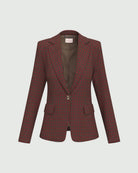Blazer monopetto in flanella stretch Rosso 2625046032200 007 EMME MARELLA 