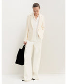 Giacca sfiancata in stuoia stretch Bianco Lana 2625046101200 002 EMME MARELLA 