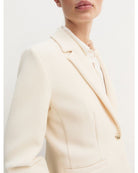 Giacca sfiancata in stuoia stretch Bianco Lana 2625046101200 002 EMME MARELLA 