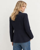 Blazer semiaderente in twill stretch Blu Navy 2625046131200 005 EMME MARELLA 