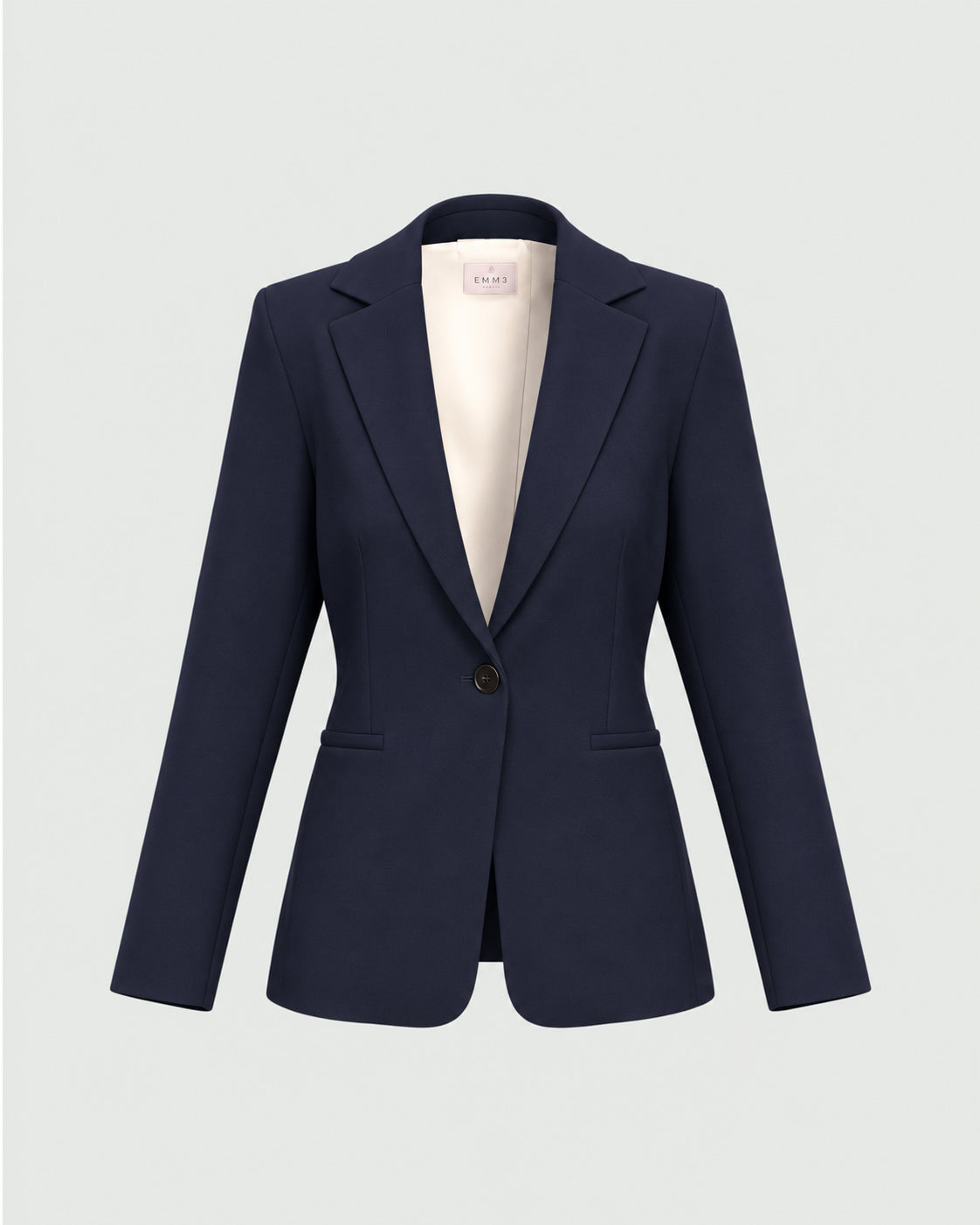 Blazer semiaderente in twill stretch Blu Navy 2625046131200 005 EMME MARELLA 