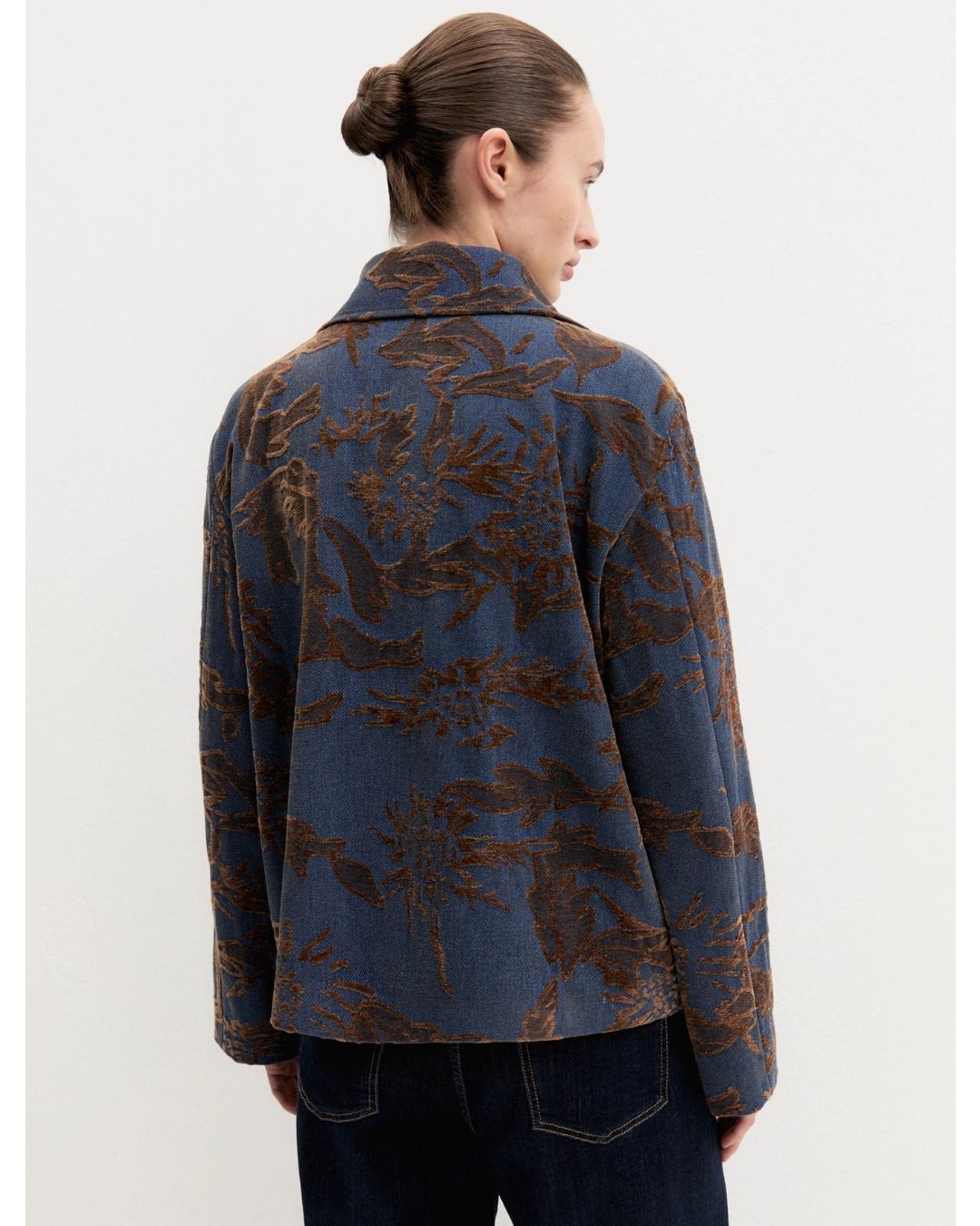 Giacca in denim jacquard delavé Blue Jeans 2625046141200 001 EMME MARELLA 