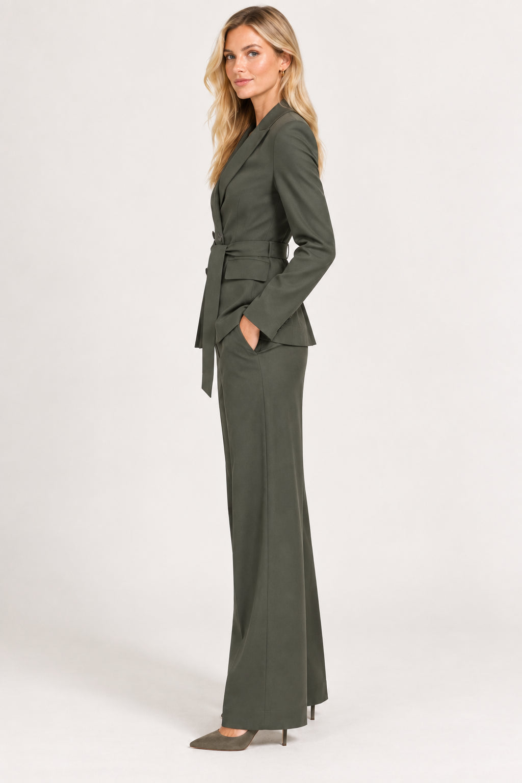 Emme Marella Tailleur Donna Emmvoliera Verde Sottobosco 2625096051200 002 EMME MARELLA 