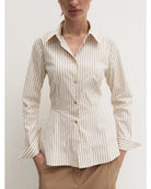 Camicia in popeline con taglio in vita Emmode Bianco lana 2625116014200 001 EMME MARELLA 