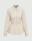 Camicia in popeline con taglio in vita Emmode Bianco lana 2625116014200 001 EMME MARELLA 