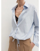 Camicia balloon in popeline stretch Azzurro 2625116024200 002 EMME MARELLA 