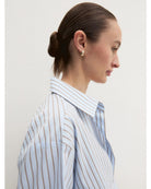 Camicia balloon in popeline stretch Emmchiffon Azzurro 2625116024200 002 EMME MARELLA 