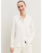 Camicia dritta in misto seta Bianco lana 2625116051200 001 EMME MARELLA 