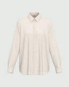 Camicia dritta in misto seta Bianco lana 2625116051200 001 EMME MARELLA 