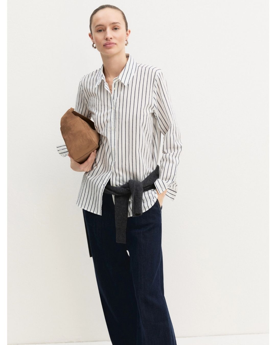 Camicia a maniche lunghe in misto cotone Bianco lana 2625116061200 002 EMME MARELLA 