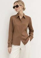 Emme Marella Camicia Donna Emmscalata Cognac 2625116071200 001 EMME MARELLA 