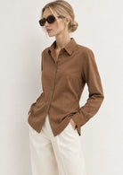 Emme Marella Camicia Donna Emmscalata Cognac 2625116071200 001 EMME MARELLA 