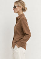 Emme Marella Camicia Donna Emmscalata Cognac 2625116071200 001 EMME MARELLA 