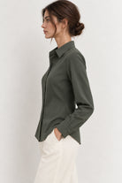 Emme Marella Camicia Donna Emmscalata Verde Sottobosco 2625116071200 003 EMME MARELLA 