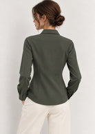 Emme Marella Camicia Donna Emmscalata Verde Sottobosco 2625116071200 003 EMME MARELLA 