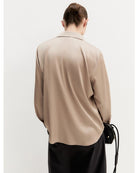 Camicia in raso stretch Almond 2625116081200 004 EMME MARELLA 